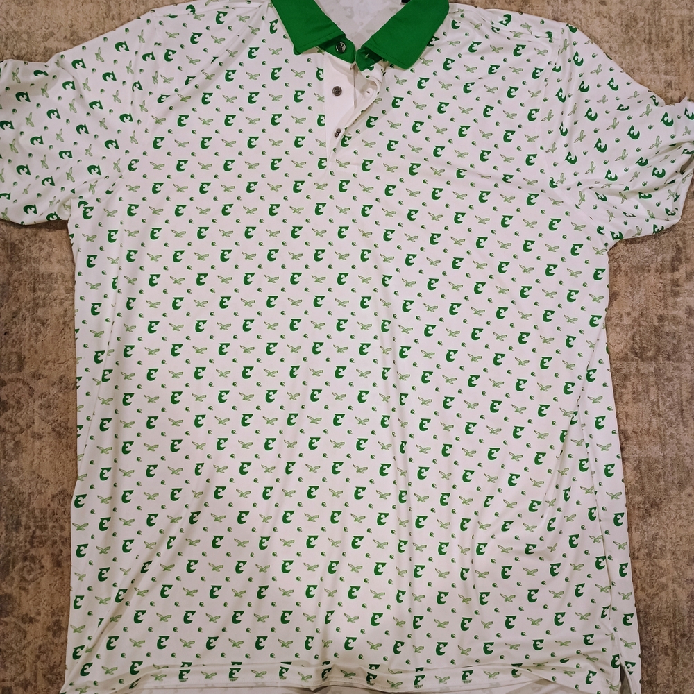 Philadelphia eagles Green and White Patterned Men's polo